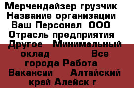 Мерчендайзер-грузчик › Название организации ­ Ваш Персонал, ООО › Отрасль предприятия ­ Другое › Минимальный оклад ­ 40 000 - Все города Работа » Вакансии   . Алтайский край,Алейск г.